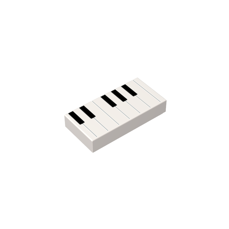Gobricks,1x2 glossy panel print keys,3069bpb0761,3069bpb761