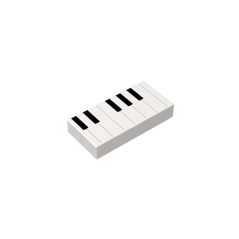Gobricks,1x2 glossy panel print keys,3069bpb0761,3069bpb761