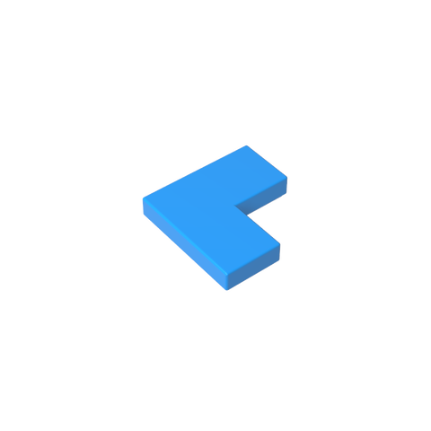 Gobricks,Tile 2 x 2 Corner,14719