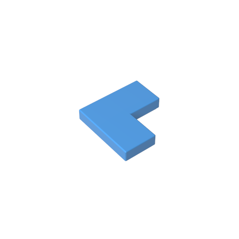 Gobricks,Tile 2 x 2 Corner,14719