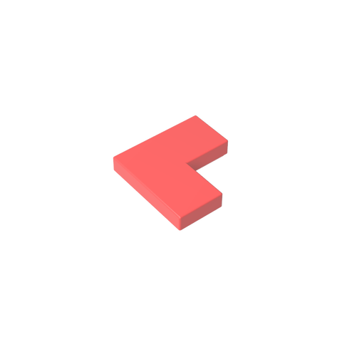 Gobricks,Tile 2 x 2 Corner,14719