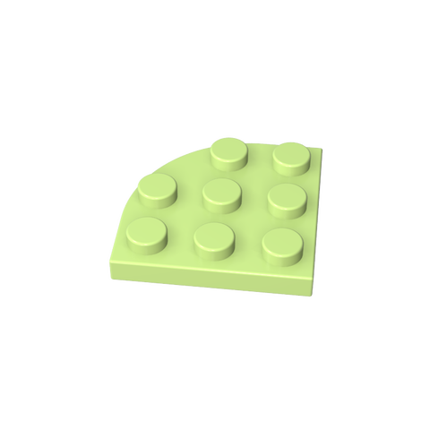 Gobricks,Plate Round Corner 3 x 3,30357