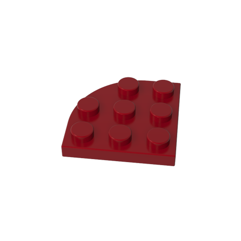 Gobricks,Plate Round Corner 3 x 3,30357
