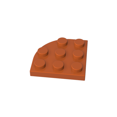 Gobricks,Plate Round Corner 3 x 3,30357