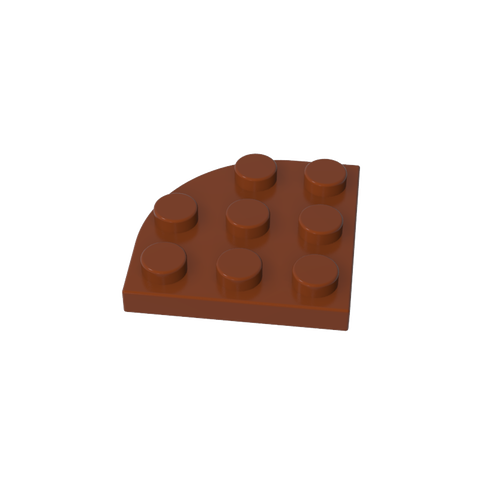 Gobricks,Plate Round Corner 3 x 3,30357