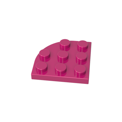 Gobricks,Plate Round Corner 3 x 3,30357
