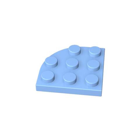 Gobricks,Plate Round Corner 3 x 3,30357