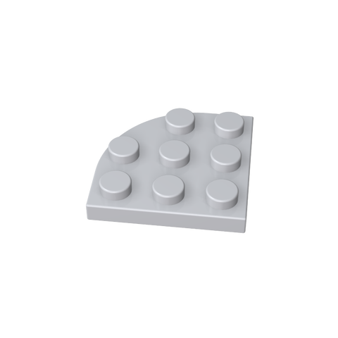 Gobricks,Plate Round Corner 3 x 3,30357