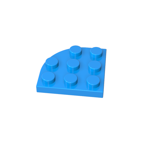 Gobricks,Plate Round Corner 3 x 3,30357