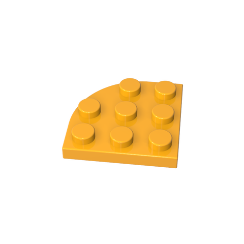 Gobricks,Plate Round Corner 3 x 3,30357