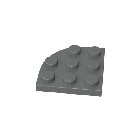 Gobricks,Plate Round Corner 3 x 3,30357