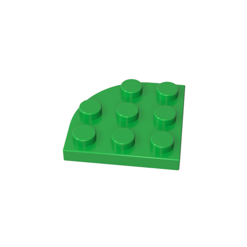 Gobricks,Plate Round Corner 3 x 3,30357