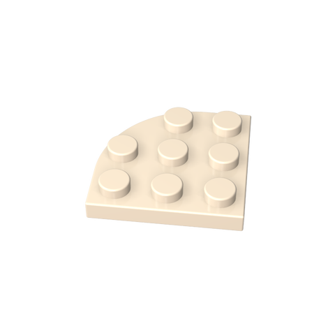 Gobricks,Plate Round Corner 3 x 3,30357