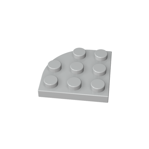 Gobricks,Plate Round Corner 3 x 3,30357