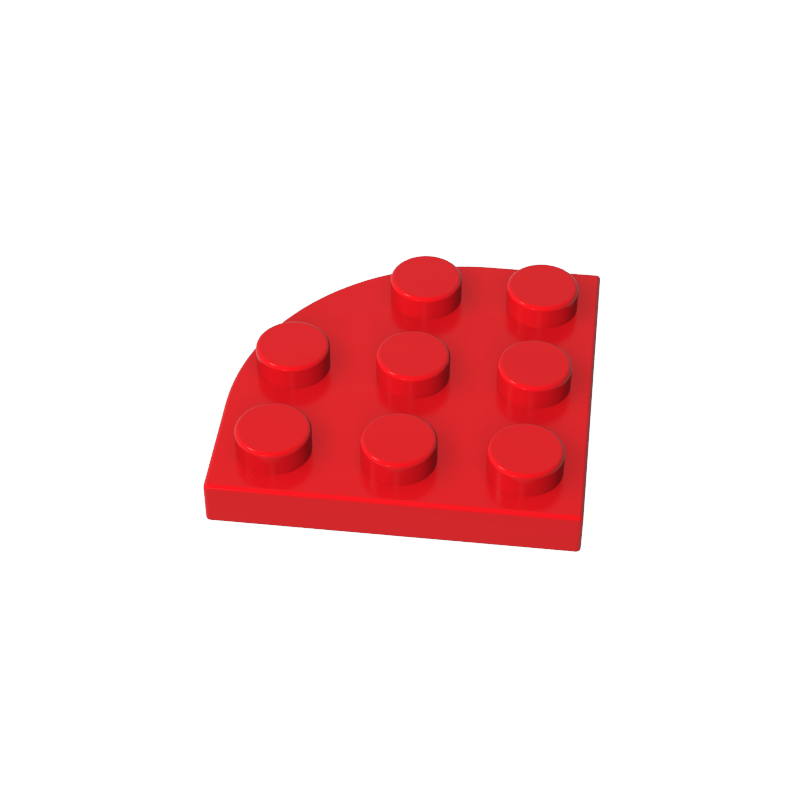 Gobricks,Plate Round Corner 3 x 3,30357