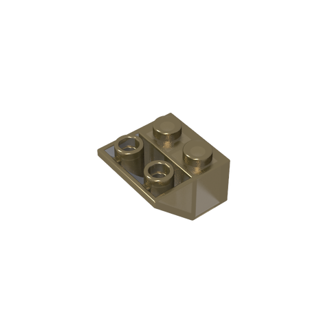 Gobricks,Slope Inverted 45° 2 x 2 [Ovoid Bottom Pin, Bar-sized Stud Holes],3660,3660a,3660b,76959