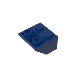 Gobricks ,Slope Inverted 45° 2 x 2 [Ovoid Bottom Pin, Bar-sized Stud Holes],3660