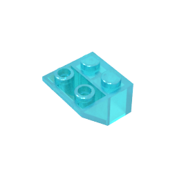 Gobricks ,Slope Inverted 45° 2 x 2 [Ovoid Bottom Pin, Bar-sized Stud Holes],3660