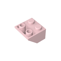 Gobricks ,Slope Inverted 45° 2 x 2 [Ovoid Bottom Pin, Bar-sized Stud Holes],3660