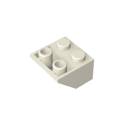 Gobricks ,Slope Inverted 45° 2 x 2 [Ovoid Bottom Pin, Bar-sized Stud Holes],3660