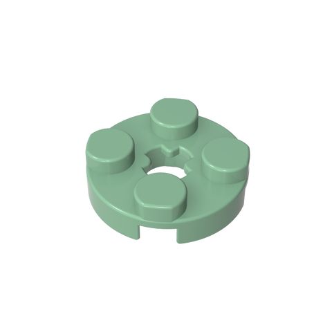 Gobricks,Plate Round 2 x 2 with Axle Hole Type 1 (+ Opening),4032a,4032,4032b