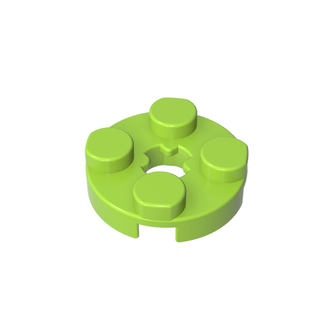Gobricks,Plate Round 2 x 2 with Axle Hole Type 1 (+ Opening),4032a,4032,4032b