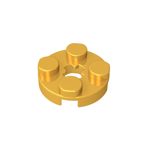 Gobricks,Plate Round 2 x 2 with Axle Hole Type 1 (+ Opening),4032a,4032,4032b