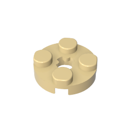 Gobricks ,Plate Round 2 x 2 with Axle Hole Type 1 (+ Opening),4032