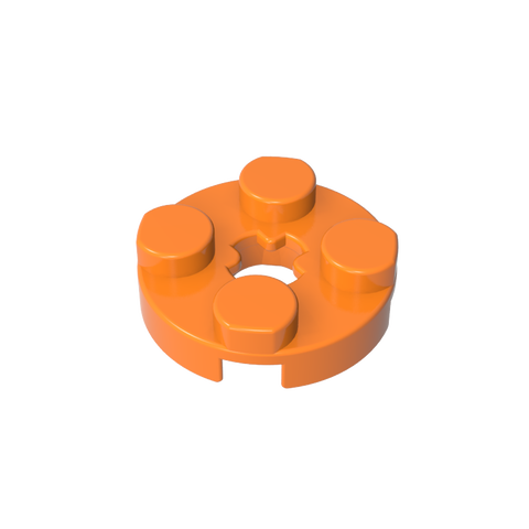 Gobricks,Plate Round 2 x 2 with Axle Hole Type 1 (+ Opening),4032a,4032,4032b