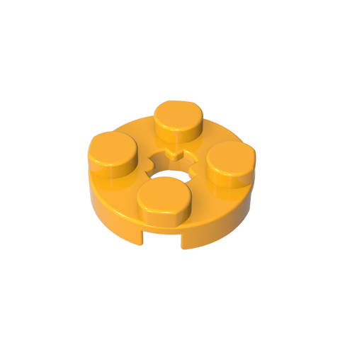 Gobricks,Plate Round 2 x 2 with Axle Hole Type 1 (+ Opening),4032a,4032,4032b
