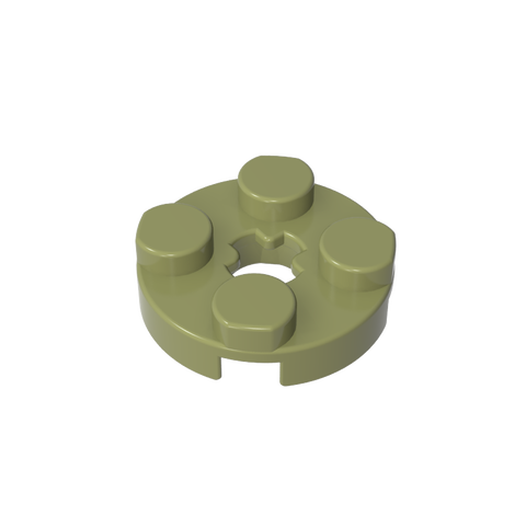 Gobricks,Plate Round 2 x 2 with Axle Hole Type 1 (+ Opening),4032a,4032,4032b