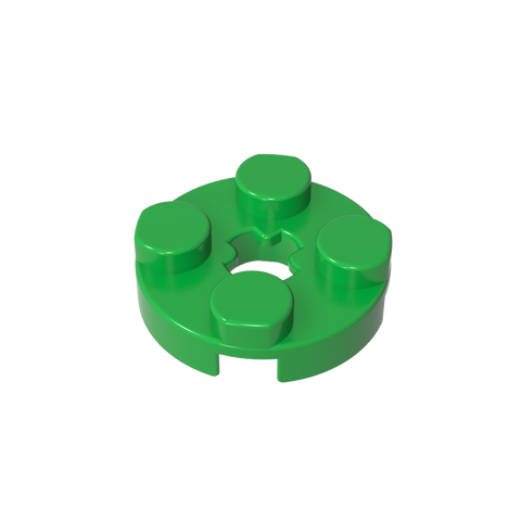 Gobricks,Plate Round 2 x 2 with Axle Hole Type 1 (+ Opening),4032a,4032,4032b