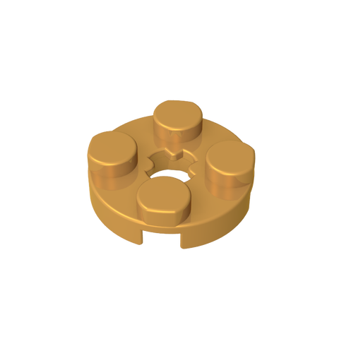 Gobricks,Plate Round 2 x 2 with Axle Hole Type 1 (+ Opening),4032a,4032,4032b
