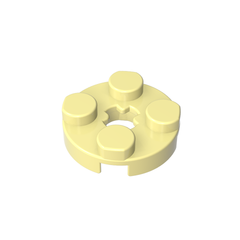 Gobricks,Plate Round 2 x 2 with Axle Hole Type 1 (+ Opening),4032a,4032,4032b