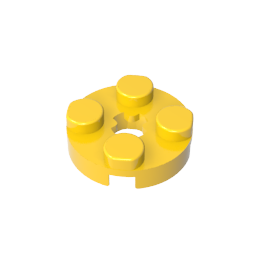 Gobricks ,Plate Round 2 x 2 with Axle Hole Type 1 (+ Opening),4032