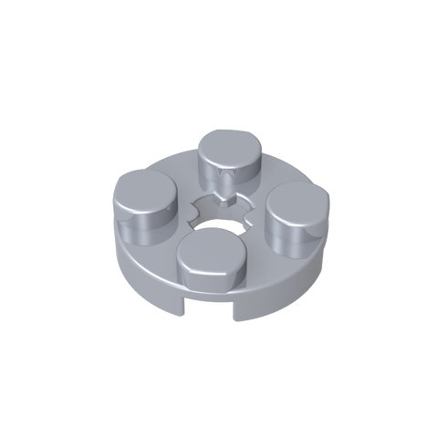 Gobricks,Plate Round 2 x 2 with Axle Hole Type 1 (+ Opening),4032a,4032,4032b