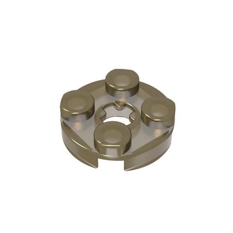 Gobricks,Plate Round 2 x 2 with Axle Hole Type 1 (+ Opening),4032a,4032,4032b