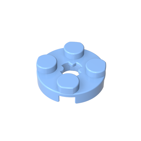 Gobricks,Plate Round 2 x 2 with Axle Hole Type 1 (+ Opening),4032a,4032,4032b