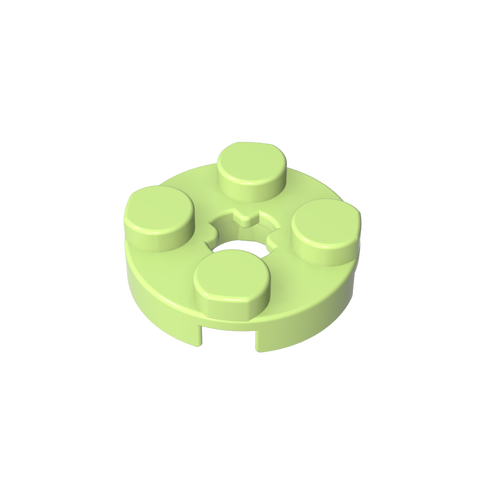 Gobricks,Plate Round 2 x 2 with Axle Hole Type 1 (+ Opening),4032a,4032,4032b