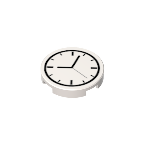 Gobricks,2x2 glossy round plate clock,14769pb001