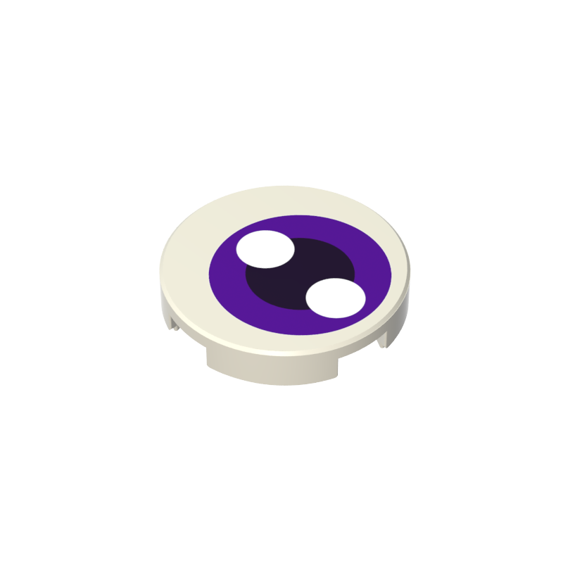Gobricks,2x2 Round Glossy Panel Print Eyes