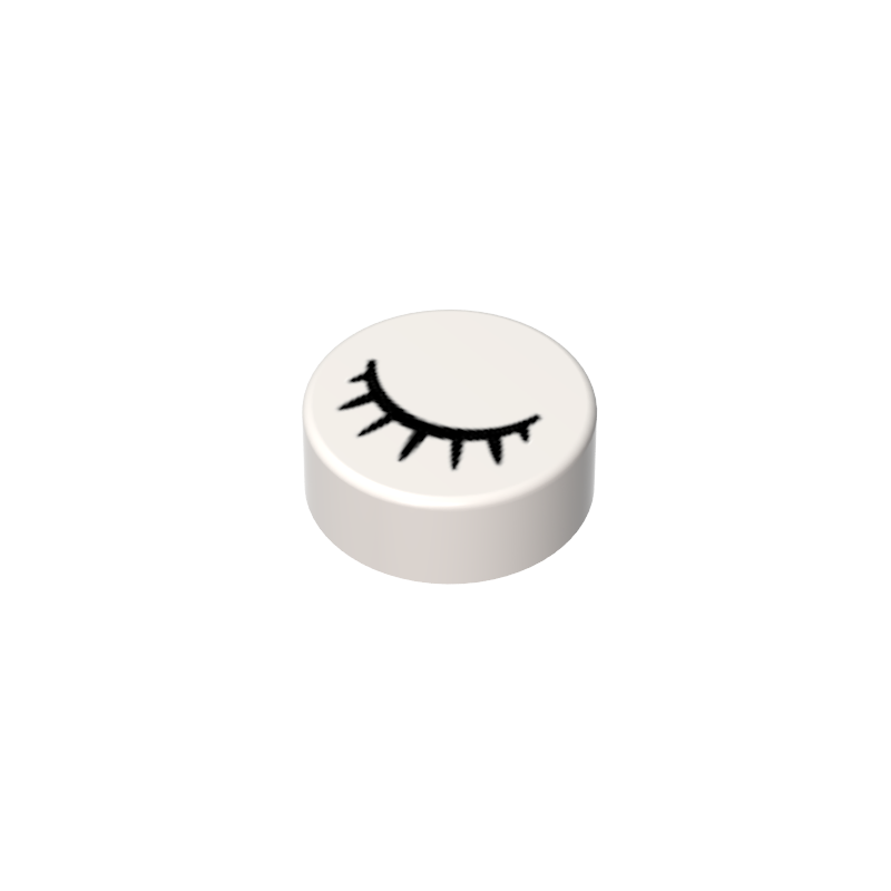 Gobricks,1x1 round gloss panel print Eyes,98138pb028,98138p0c