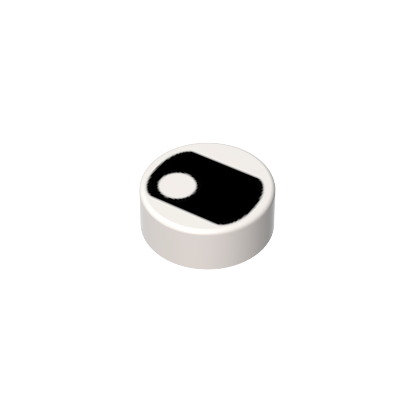 Gobricks,1x1 round gloss panel print Eyes,98138pb066,98138p0k