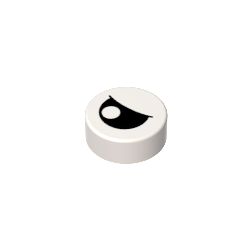 Gobricks,1x1 round gloss panel print Eyes,98138pb027,98138p0b,98138p2g