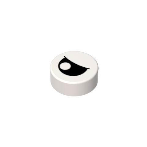 Gobricks,1x1 round gloss panel print Eyes,98138pb027,98138p0b,98138p2g