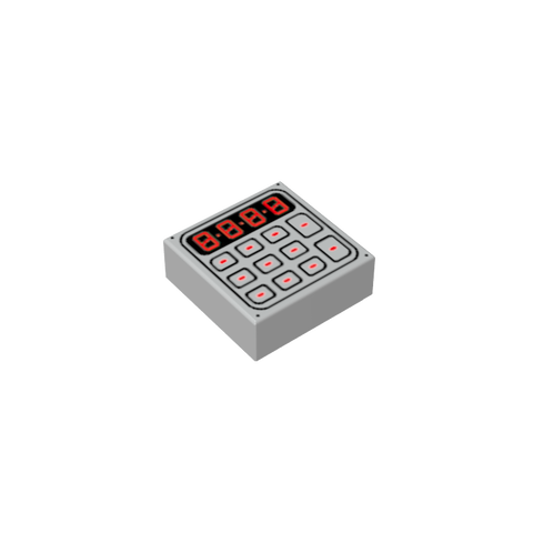 Gobricks,1x1 glossy panel print Calculator,3070bpb089,3070bpc0