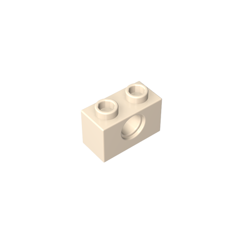 Gobricks,Technic Brick 1 x 2 [1 Hole],3700,3700b