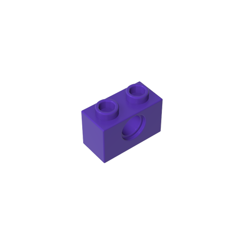 Gobricks,Technic Brick 1 x 2 [1 Hole],3700,3700b