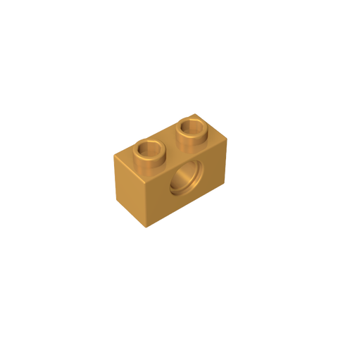 Gobricks,Technic Brick 1 x 2 [1 Hole],3700,3700b