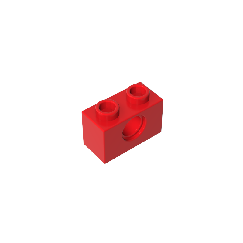 Gobricks,Technic Brick 1 x 2 [1 Hole],3700,3700b